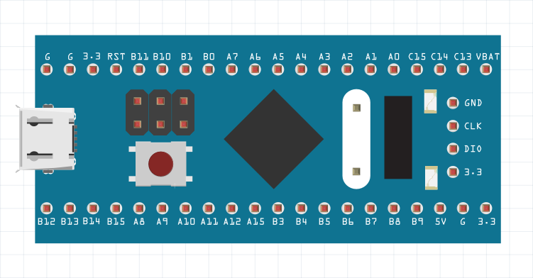 STM32F103C8T6 development board