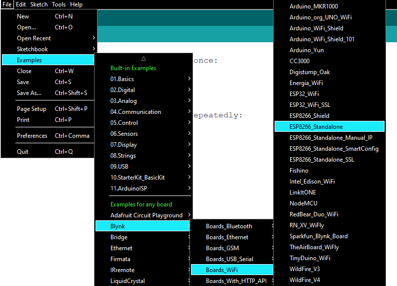 blynk esp8266 standalone