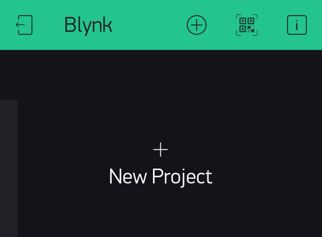 blynk new project